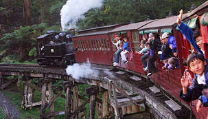 Take a ride on the Puffing Billy Australia's Favourite Steam Train